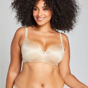 Lane Bryant balconette bra 40F nude NWT